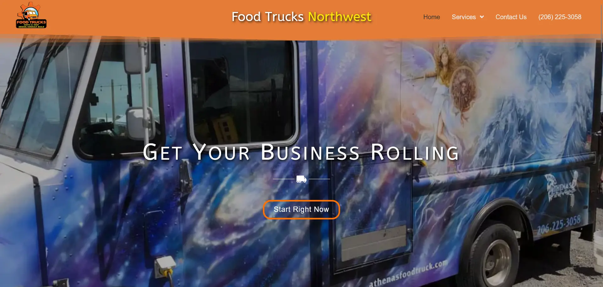 The website for Food Trucks Northwest.